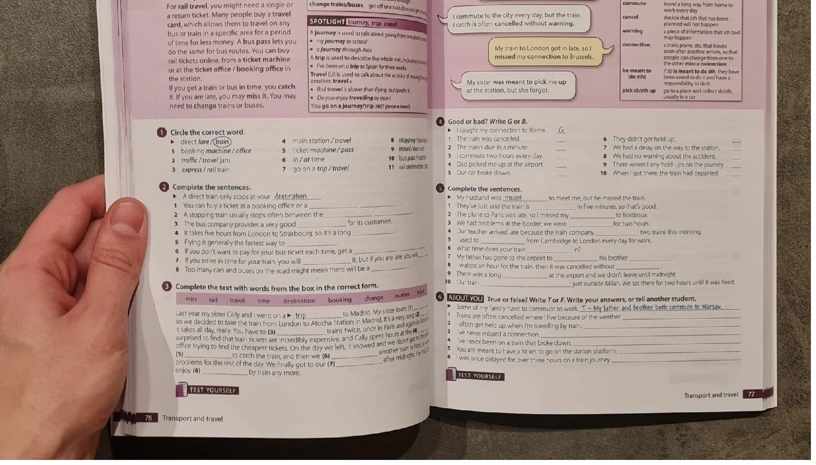 Photo of a business English textbook